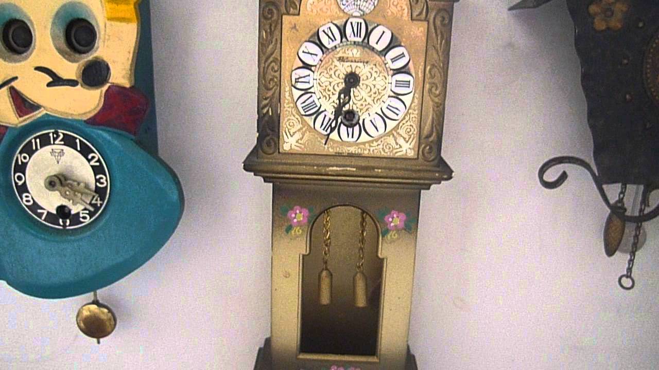 1970's Blessing mini grandfather novelty clock YouTube