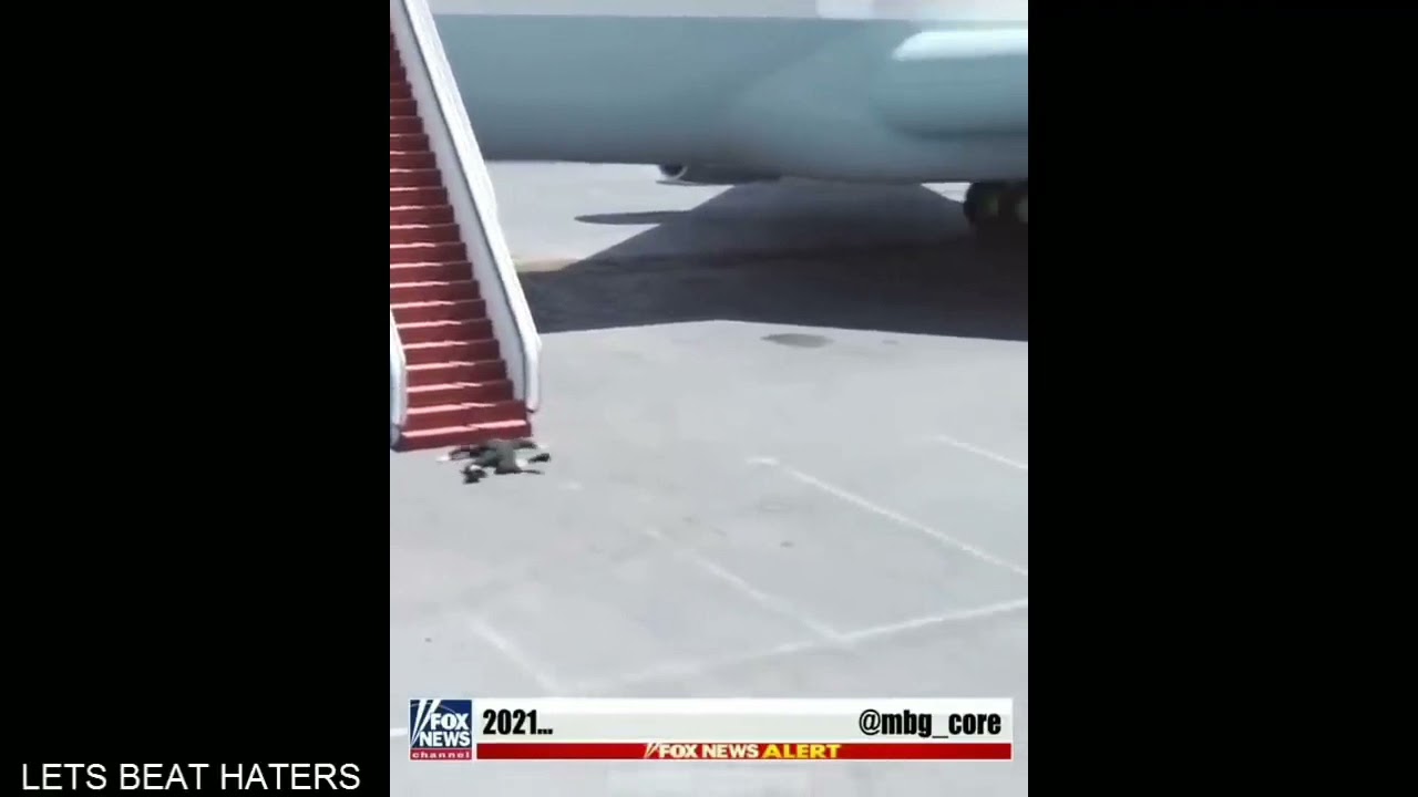 Joe Biden falling down air force one stairs
