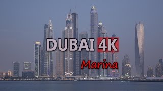 Ultra HD 4K Dubai City Marina Travel UAE Tourism Tourist Attraction Skyline UHD Video Stock Footage