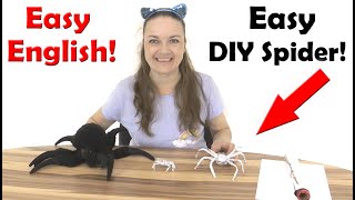 Let's make a spider from the foil and learn a simple song in English. DIY.🕷