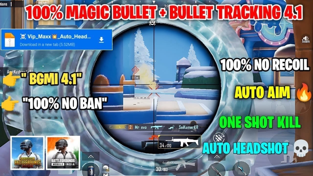 BGMI 4.1🔥MAGIC BULLET TRACKING AUTOHEADSHOT CONFIG FILE | BGMI 4.1 AIMBOT OBB | BGMI AIMBOT OBB 4.1
