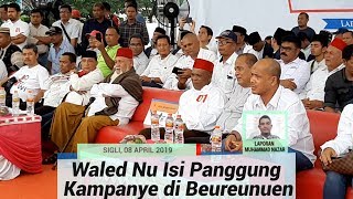 Waled Nu dan Abusyik Isi Kampanye Jokowi-Ma'ruf Amin di Beureunuen, Pidie
