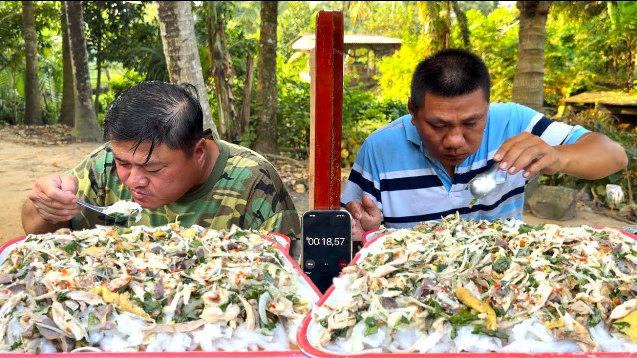 Trận Đấu Đỉnh Cao Gay Cấn 14 Phút Ăn 5,6 KÝ BÁNH ƯỚT LÒNG GÀ Nổi Tiếng Lâm Đồng Thắng 3Tr | ATĐQ 