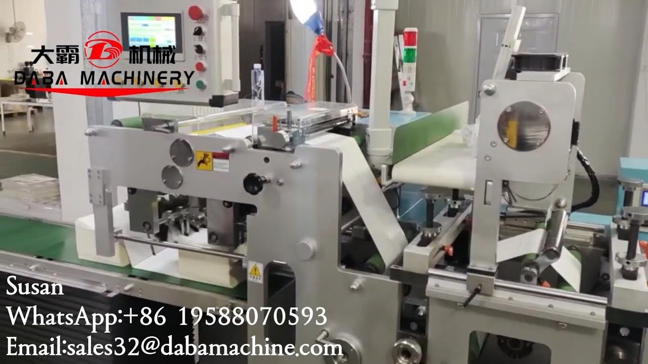 Automatic Label Folding Machine Link With Die Cutting And No Stop Waste Matrix