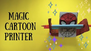 How To Make Cartoon Printer Machine At Home| Magic Trick| DIY Magic Idea| Easy Hack For Children