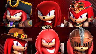 KNUCKLES VERSE - All Knuckles Characters Gameplay - Sonic Forces Speed Battle