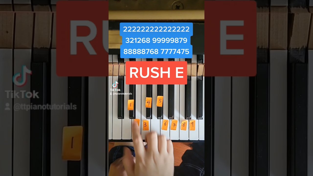 Easiest RUSH E Piano Tutorial Ever 