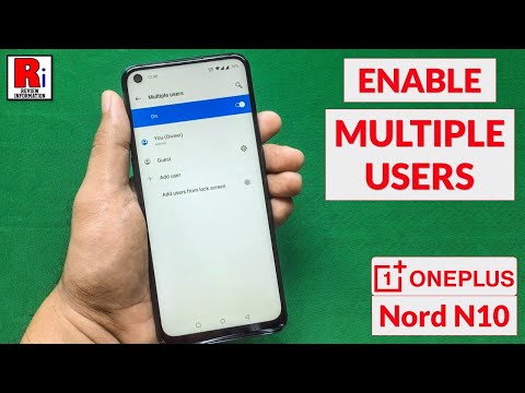 How to Enable and Use Multiple Users in OnePlus Nord N10 || How to Activate Guest Account