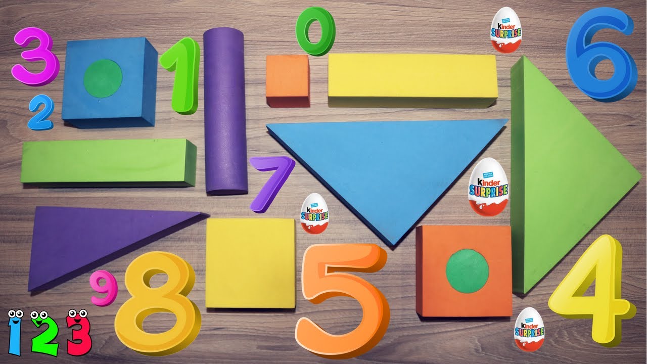 Learn Shapes, Colors and Numbers Education Video for Children! Kinder