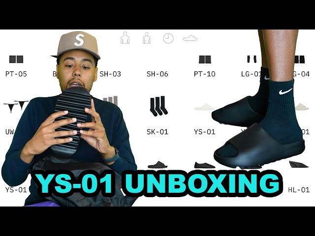 Yeezy YS-01 Black Unboxing — First Real Yeezy Slide for $20! - YouTube