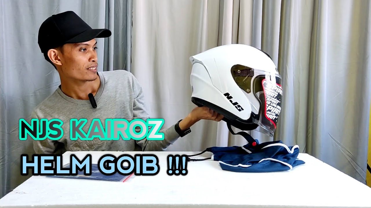 NJS KAIROZ SOLID WHITE...HELM GOIB?!! | UNBOXING