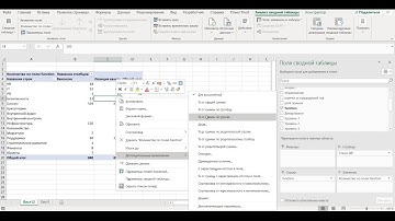 Сводные таблицы 3 Поля и области сводной таблицы