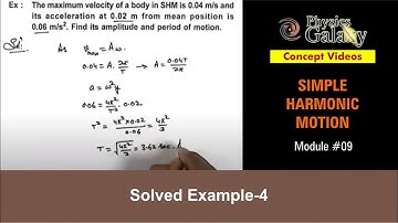 Class 11 Physics | Simple Harmonic Motion | #9 Solved Example-4 on Simple Harmonic Motion|JEE & NEET