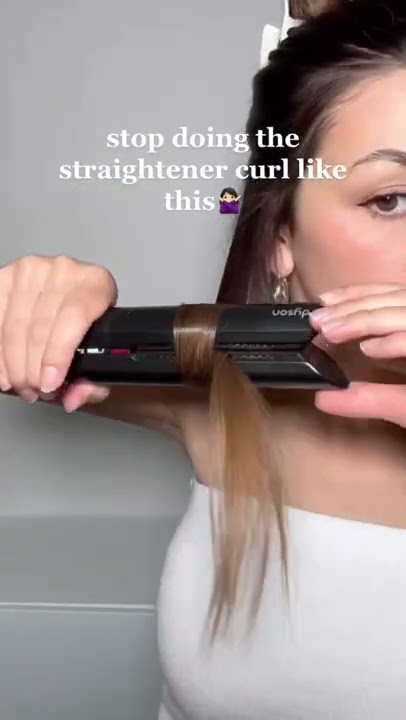 Stop doing the straightener curl like this #curls #flatiron #hair