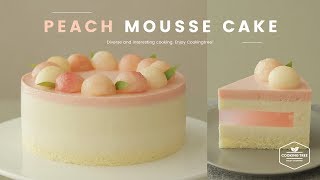 ♥감성자극♥ 복숭아 무스케이크 만들기???? : Peach mousse cake Recipe : ピーチムースケーキ | Cooking ASMR