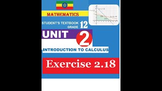 Mathematics Grade 12 Unit  2 Exercise 2.18@girma21