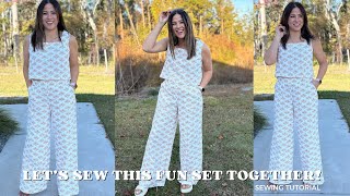 Come Sew a Fun Set for a Cruise| Sewing EASY Pants and a Sleeveless Top!
