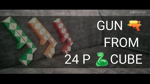 How to make a GUN from the 24 Pieces Snake cube/smiggle snake puzzle/SLOW and EASY TUTORIAL