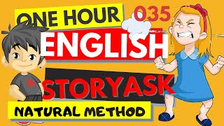 English Course for Beginners (35). Full Immersion. Learn English in 1 Hour. New Technique: StoryAsk