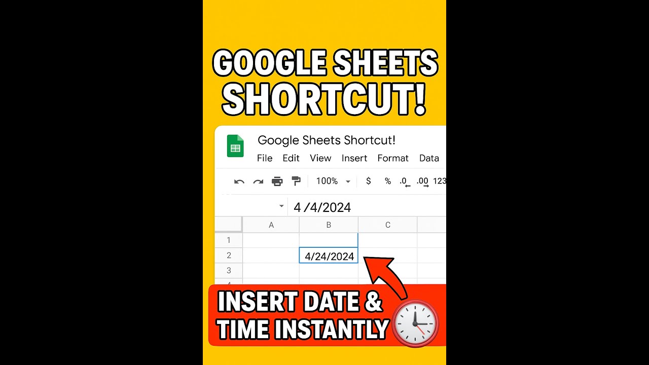 📅⚡ Google Sheets Shortcut: Insert Date & Time Instantly! | Quick Tips