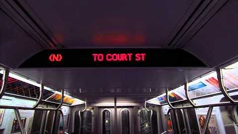 R160 (N) Train To Court St via West End Exp / 4 Av Lcl Announcements