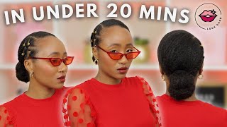 Quick Sleek Bun on DIRTY Natural Hair in 20 mins or Less w/ AseaMae Ep 3