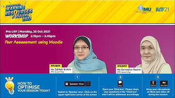 iLRF2021 PreWorkshop - Peer Assessment using Moodle