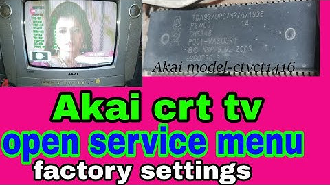 🔷how to open akai tv service mode ? | akai service menu code | akai tv service mode kaise khole ?✅