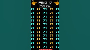 Find 👉 17 🤔 odd number puzzle 🧩 iq test 🧠 #quiz #challenge #illusion #quiztime #puzzle #find