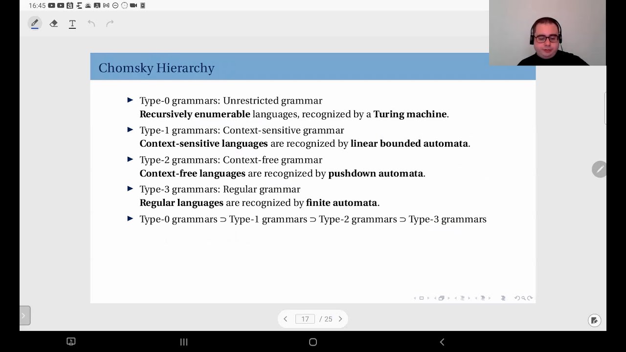 09.06 Non-regular Languages and Chomsky Hierarchy - YouTube