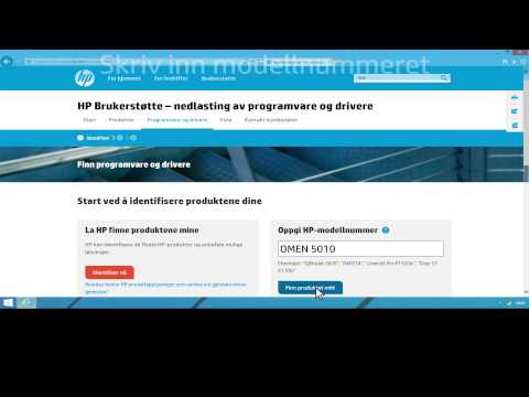 Slik finner og laster du ned HP-programvare og -drivere fra HP Supports hjemmeside