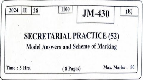 XII HSC FEBRUARY 2024 Secretarial Practice Question Paper Solution #hsc  #maharashtraboard