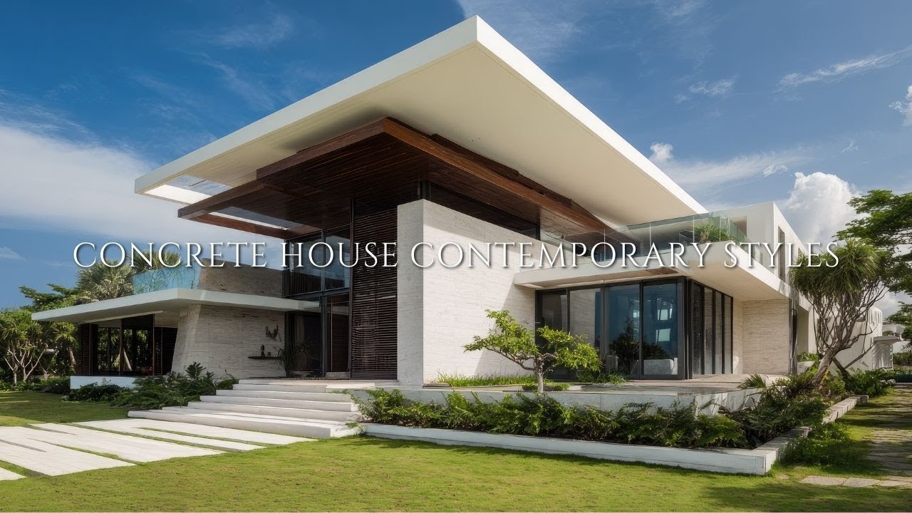 Concrete House Design Ideas with the Best Combination of Contemporary Styles and Modern Tropical
