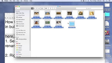 How to Rename Multiple files, Documents, Picture and Folders on Mac OS X at once