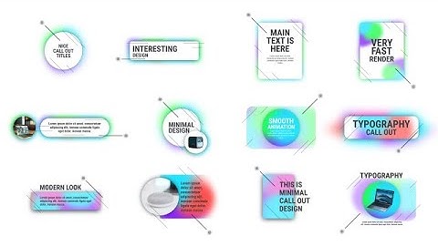 Modern Call Out Titles Premiere Pro Templates