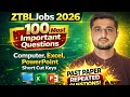 ZTbL MCO Jobs 2026 Most important question computer Past paper repeated|MS Excel word PowerPoint 