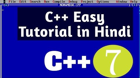For loop in c++ programming | c++ tutorials for beginners using turbo c++(Hindi)