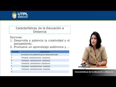 UTPL CARACTERÍSTICAS DE LA EDUCACIÓN A DISTANCIA [(TODAS LAS CARRERAS)(METODOLOGÍA DE ESTUDIO)]