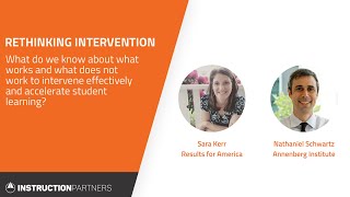 Rethinking Intervention: EdResearch for Recovery