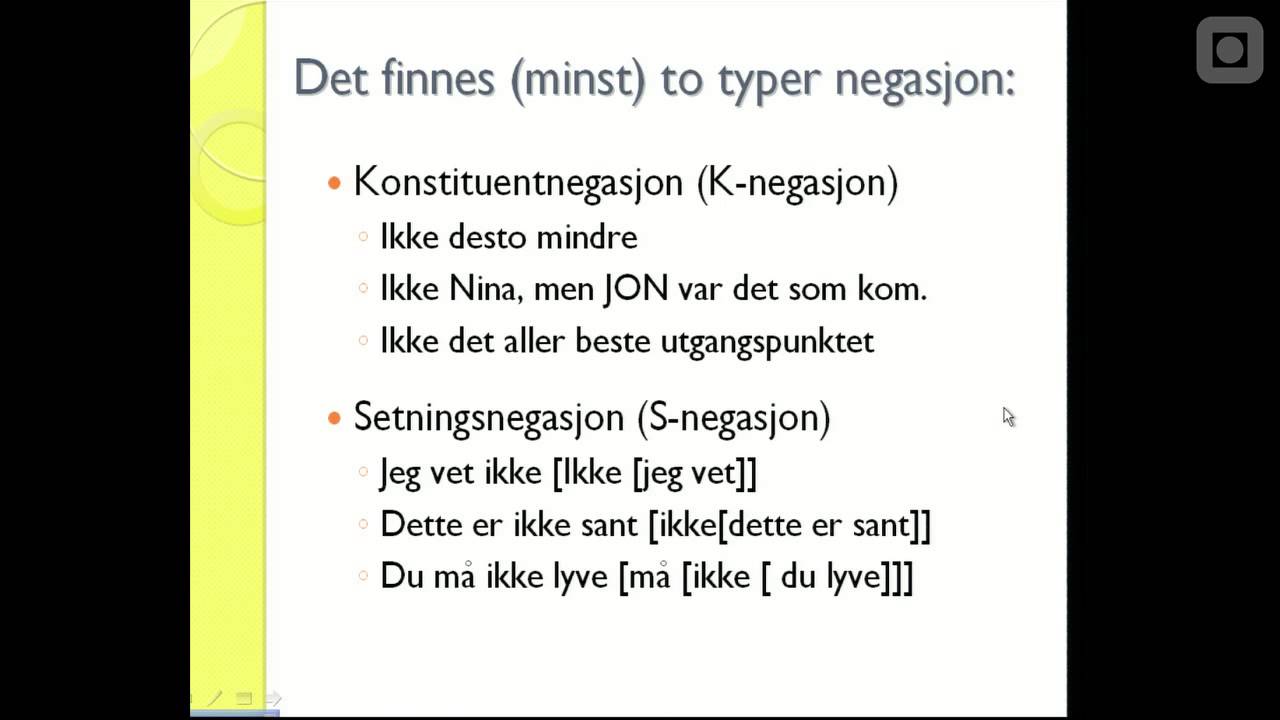 Norsk og engelsk 2: Språk i negasjon - YouTube