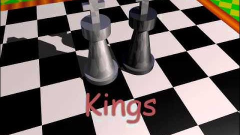 POV-Ray 3D Chessboard (Cut Version)