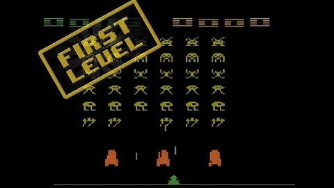 Space Invaders First Level! Atari 2600 RetroGaming Video Games