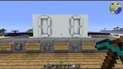 Minecraft: 4 Bit Binary Counter with 2 Digit 7 Segment Display