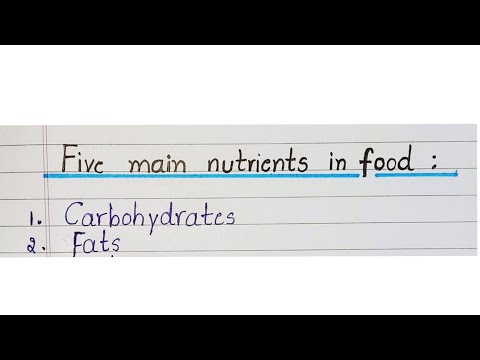 Five main nutrients
