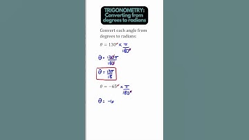 TRIGONOMETRY - How to convert from Degrees to Radians #maths #trigonometry #degrees #radians