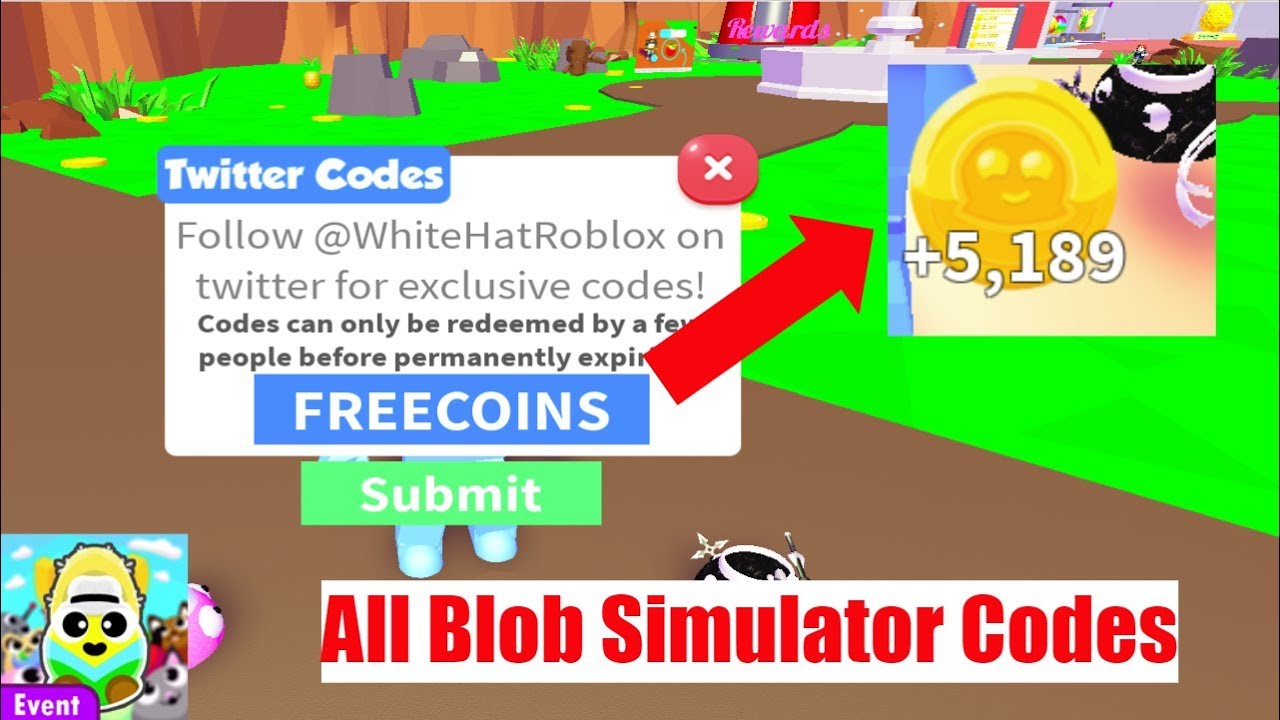 All Working Twitter Codes For Blob Simulator 2 Roblox Youtube