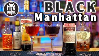 Черный МАНХЕТТЕН - Люксардо и Аверна / Black Manhattan cocktail - Averna & Luxardo Amaro Abano