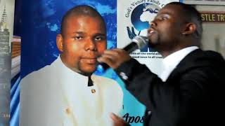 Apostle T Phoswa at God's Victory Family Church.