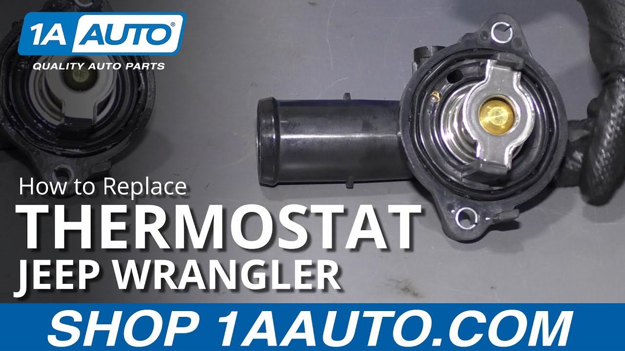 How to Change Thermostat with Housing Assembly 12-17 Jeep Wrangler - YouTube
