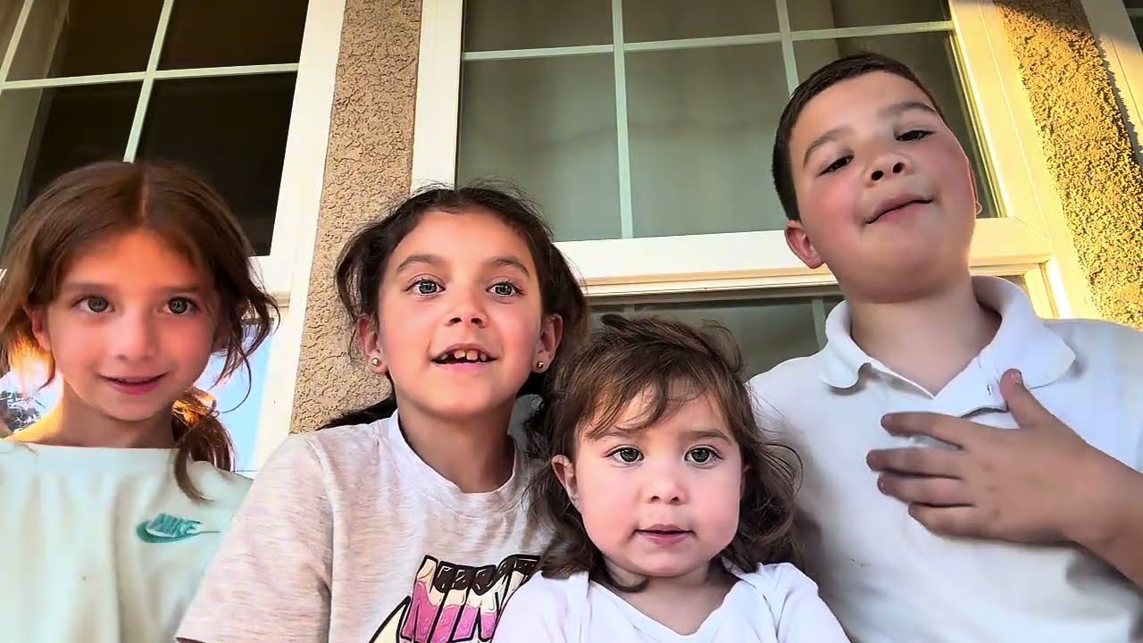 Playing hide and go seek with our cousin. 